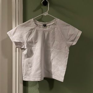 Monrow White Cropped Tee (S)
